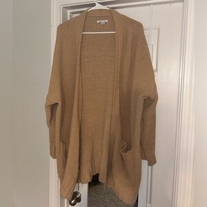 American Eagle long tan knitted cardigan